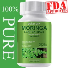 Organic Moringa 10 ：1 Extract - 5000mg Per Serving of Natural Pure Moringa Leaf