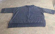 zara trafaluc blue and white top size s for woman 