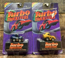 Tonka 1989 Turbo Tricksters Pull Back Penny Racers No 026 & 027 *NEW ON CARD*