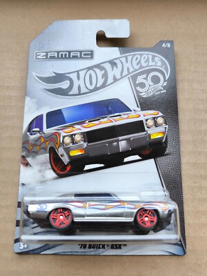 Hot Wheels 2018 HW 50TH ZAMAC 70 BUICK GSX 4/8 SILVER FLAMES | eBay