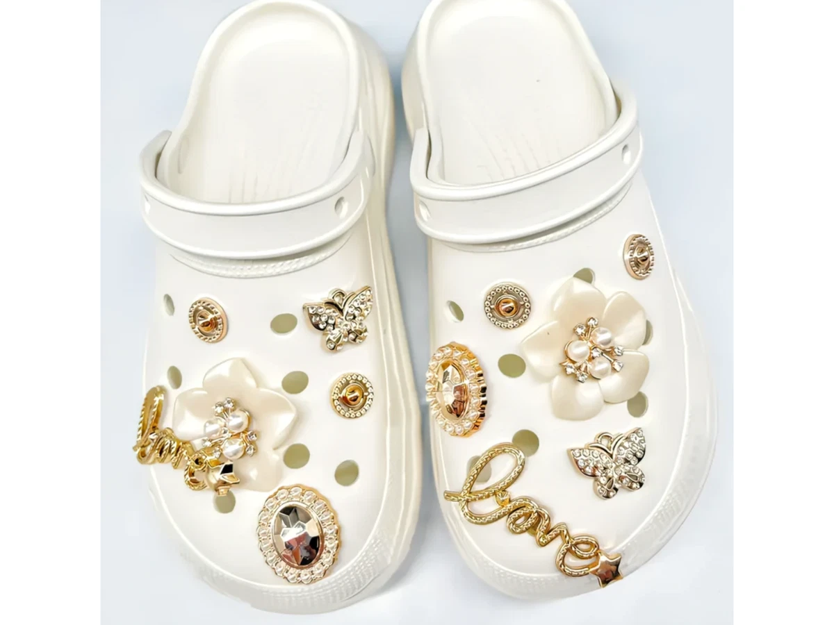 Clog charms Luxury Bling glitter Cluster Faux Druzy Gold, Silver