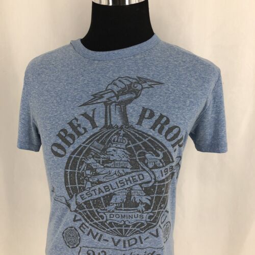 Vintage Obey Prop. Worldwide VENI-VIDI-VICI Seize the Street T Shirt Medium USA - Picture 1 of 4