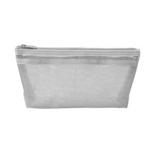 MUJI Nylon mesh pen case with gusset Width 17 x Height 10 x Gusset 5 cm Gray