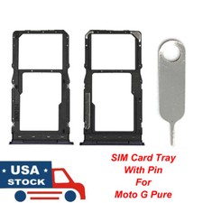 OEM Blue SIM Card Tray Micro SD Holder For Motorola Moto G Pure XT2163-4 XT2163
