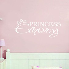 Custom Princess Name - Personalized Nursery Kids Room Wall Decals