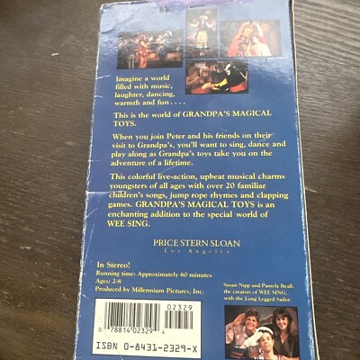 Wee Sing Grandpa's Magical Toys VHS 1988 Price Stern Sloan Wee Sing Grandpa's Magical Toys VHS 1988 Price Stern Sloan