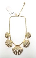 Kate Spade York Gold Crystal Sea Shell Statement Necklace $178 on sale Kate Spade York Gold Crystal Sea Shell Statement Necklace $178 on sale