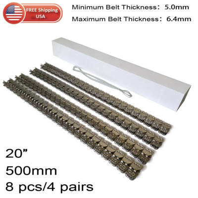 4 pairs 20'' Staple Lacing with Hinge Pins (Box of 4 Sets) Belt Fasteners
