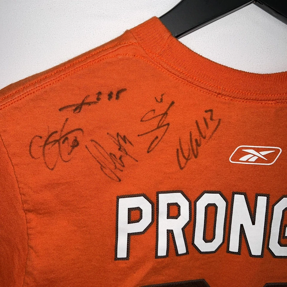 Camiseta Chris Pronger & Team Firmada Philadelphia Flyers NHL Reebok Juvenil Mediana Foto 2 de 4