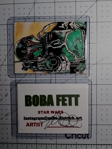 Tarjeta de Boba Fett Star Wars Mandalorian ACEO Estampado Artístico ¡Acabado Mate! 🙂 - Imagen 2 de 2