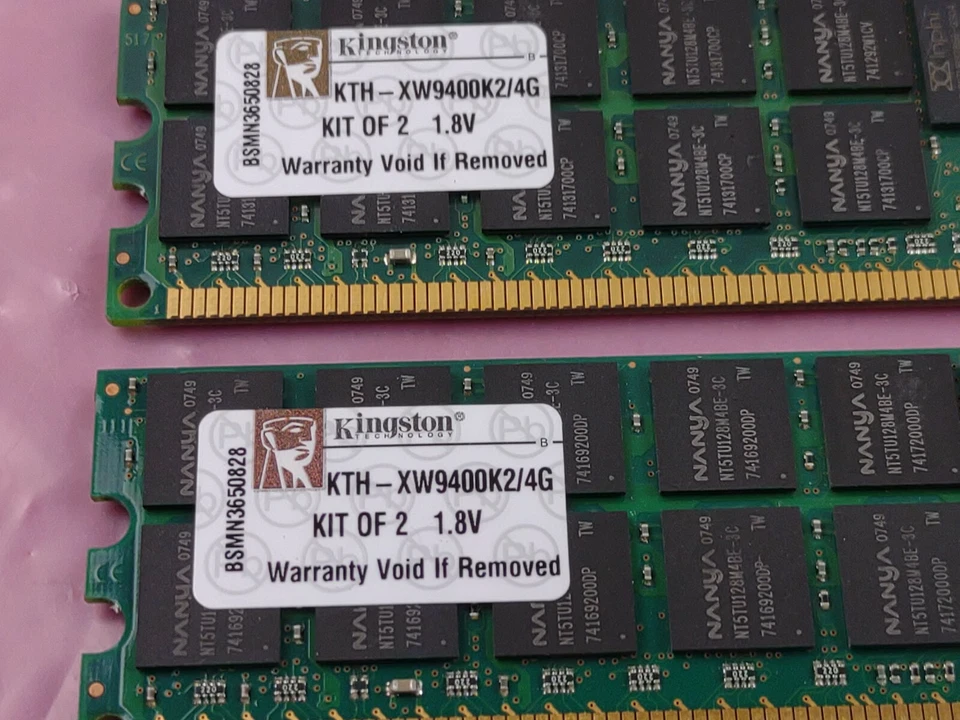 KINGSTON 8GB (2 X 4GB) DDR2 PC2-5300 SERVER MEMORY RAM KTH-XW9400K2/4G**VB(1) - Image 2 of 4
