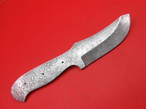 Custom Handmade Rain Drop Pattern Damascus Steel knife blade blank S443 - Picture 4 of 11
