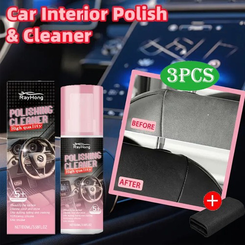 3PACK Polishing Cleaner Car Interior, Car Interior Detailer and Cleaner 100ml