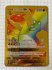 Pokémon Glurak GX 250 Metallkarte Fanart