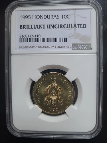 1995 Honduras 10 Centavos Coin, Brilliant Uncirculated, NGC