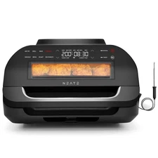 NutriChef Smart Griller w/ Air Frying Combo-Smoke Control System
