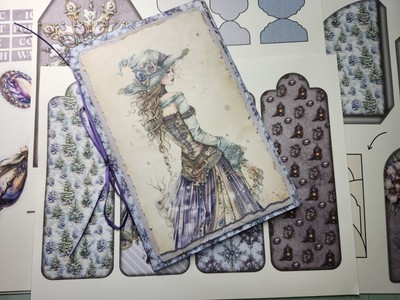 Junk Journal Booklet ''THE FAIRY WITCH'' Fairies Witch HANDMADE  LG 6''x9'' 40pgs
