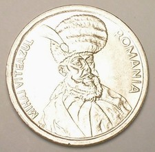 1993 Romania Romanian 100 Lei Bust with Headdress Coin XF