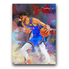 Chet Holmgren Art Card Limited 25/50 Edward Vela Signed (Oklahoma City Thunder)