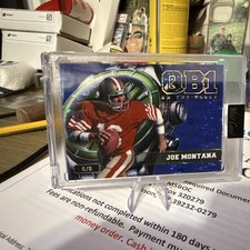 Wild Card QB1 On The Clock Joe Montana OCW-BL-JM Serial Numbered 6/8 2026