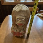 Vintage Carved Coconut Head Monkey Tiki Bar Decor Tropical Island Folk Art — photo 6