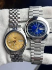 Vintage Lot Of 2 Seiko 5 Aitomatic Men's Watch Day-Date Japan