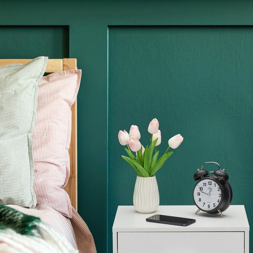 Mesita de noche Mesilla decorativa minimalista 6 kg Mesita auxiliar MDF 1 cajón - Imagen 6 de 11