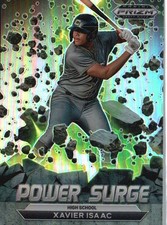 2022 Panini Prizm Draft Picks #PS-XI Xavier Isaac Power Surge Prizms Silver