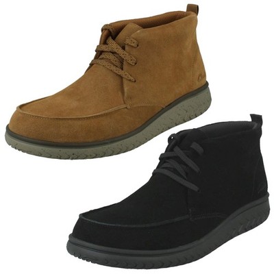 Herren Clarks Wildleder Leder Mokassin Schnürung Smart Freizeit Stiefel ''RelaxLite Moc''