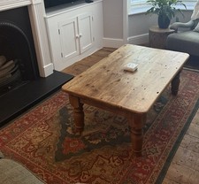 Large solid pine coffee table 