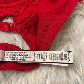 Victorias Secret 34DD Bra Red Dream Angels Push Up Without Padding Underwire