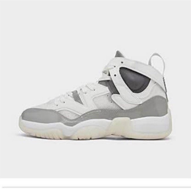 Nike White Gray Solid Pattern High Top Lace Up Me… - image 1