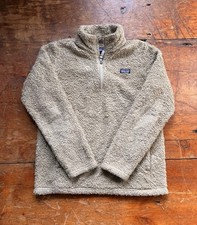 Patagonia Youth XL Brown Los Gatos 1/4-Zip Fleece Pullover Sherpa Fuzzy Sweater