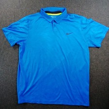 Nike Golf Polo Shirt Mens XL Blue Dri-FIT Short Sleeve 818049-406