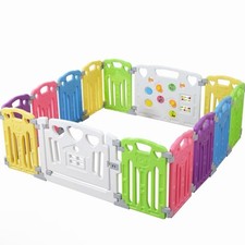 Baby Playpen Kids Activity Centre Safety Yard Indoor Outdoor 14 Panel Pen Set