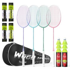 Professional Carbon Fiber Badminton Rackets Badminton Racquet for Backyards G...