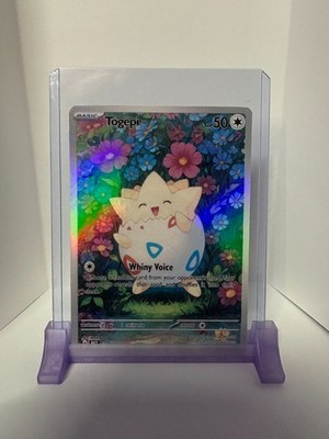 Handmade Togepi Custom Fan Art Card - Unofficial Holo Collectible