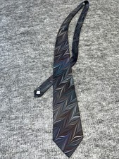 smithsonian silk tie purple made in USA