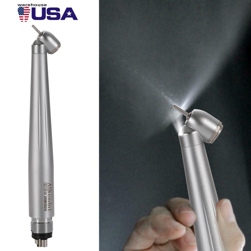 NSK Style 45° Degree Dental Surgical High Speed LED Handpiece Turbine 4 Hole ASK