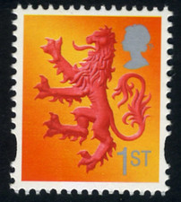 S131  1st Scottish Lion LITHO CARTOR ~ SCOTLAND Regional UM GB
