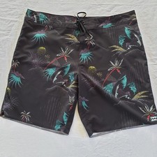 Billabong Men's Size 38 Recycler Sundays Pro Board Shorts Black Surf Shorts