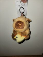 Super Cute Capybara with duck purse Plush 4" Keychain Charm Toy