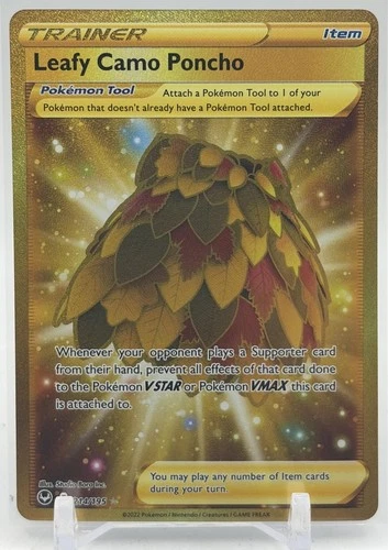2022 Pokemon Sword & Shield Silver Tempest Leafy Camo Poncho #214/195