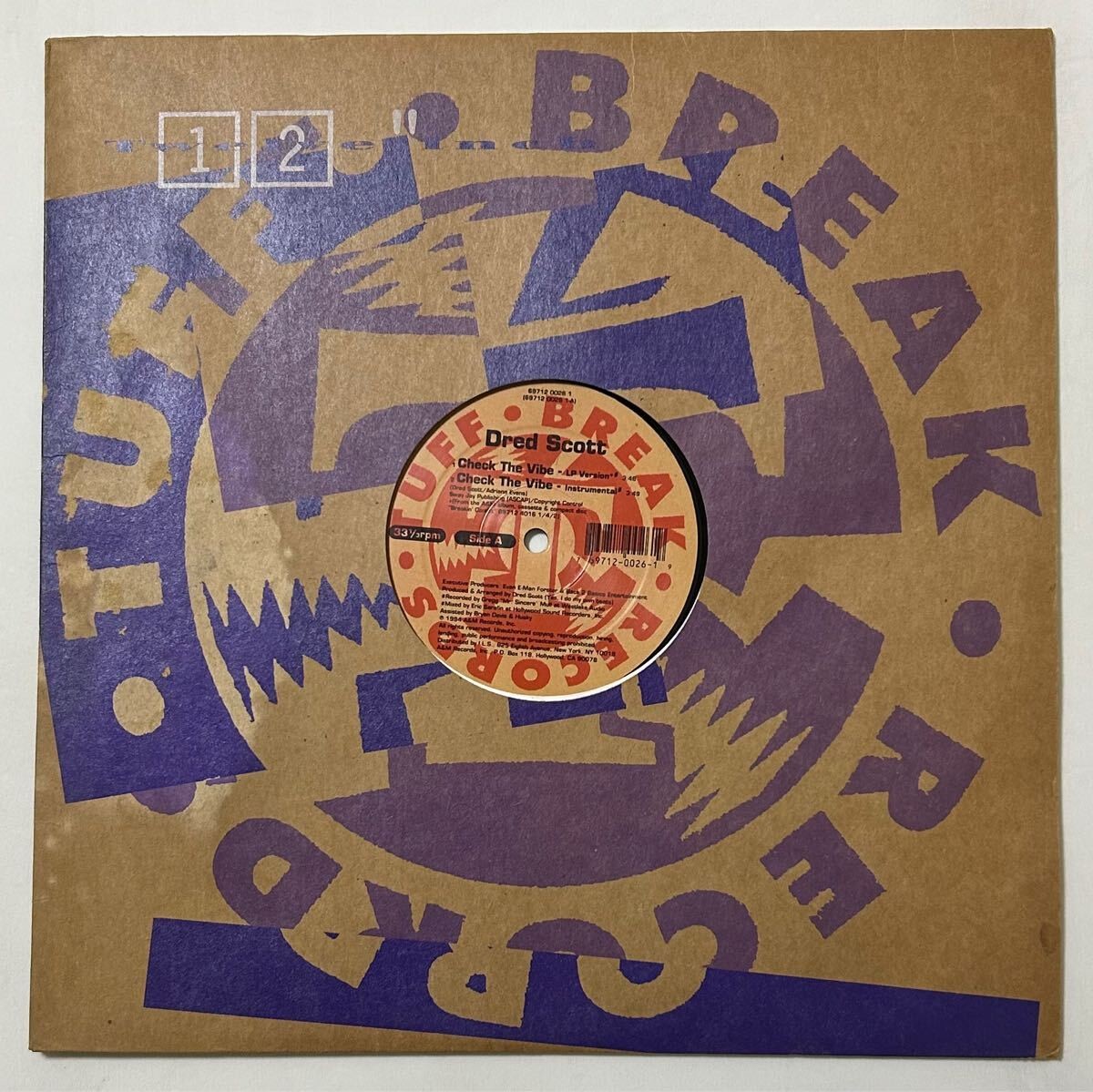 Dred Scott Check The Vibe 12インチシングル Dred Scott Check The Vibe 12インチシングル