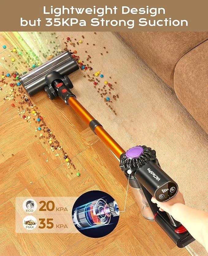 VACTechPro V15 Cordless Vacuum Cleaner, 35KPA 6-in-1 Stick Vacuum, Up to 45Mins  - image 3 of 4