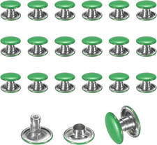 120 Sets Leather Rivets, 8Mm Double Cap Rivets, 6Mm Height Tubular Metal Studs f