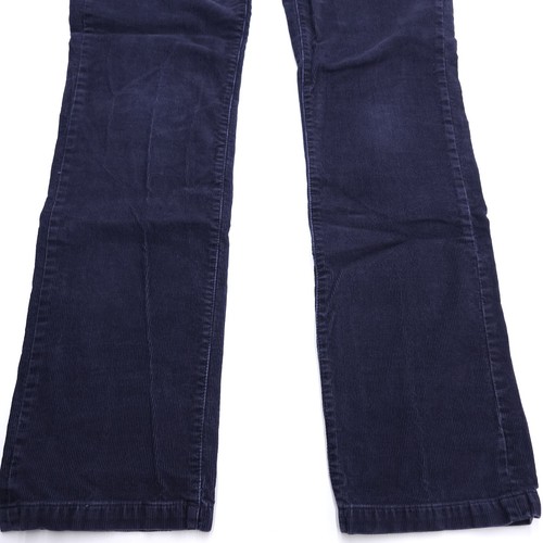 J. Pantalone donna Crew Matchstick in velluto a coste taglia 30R blu navy gamba dritta - Foto 2 di 9