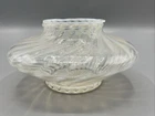 Vintage Fenton Art Glass Vase Bowl Opalescent Optic Swirl White