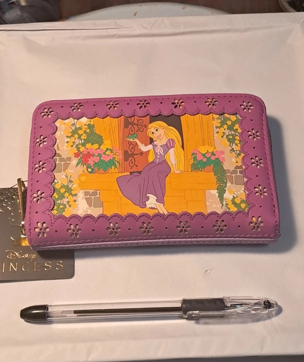 LOUNGEFLY Tangled Rapunzel Swinging Zip Around Wallet in Multi