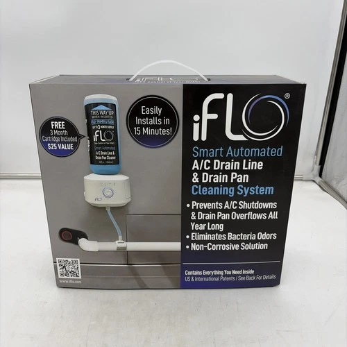 iFLO Smart Automated A/C Drain Line Cleaner HVAC 3 Month Refill Kit System New